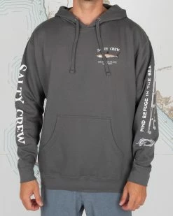 Salty Crew Bruce Hooded Fleece -Dannershop 20335029 CHAR OMFRONT 6b7415c7 e647 4c11 9f9e a6d82b82f48c