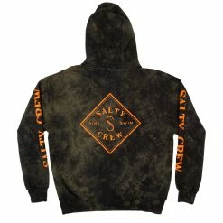 Salty Crew Tippet Tie Dye Fleece -Dannershop 20335161 BLK BACK