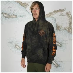 Salty Crew Tippet Tie Dye Fleece -Dannershop 20335161 BLK OMSIDELEFT