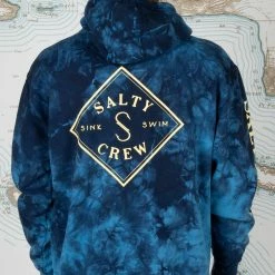 Salty Crew Tippet Tie Dye Fleece -Dannershop 20335161 BLUE OMBACK cda22537 614d 4d4d 8578 9553df94bb72
