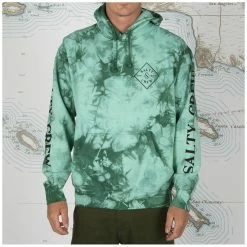 Salty Crew Tippet Tie Dye Fleece -Dannershop 20335161 SEAFOAM OMFRONT