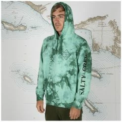 Salty Crew Tippet Tie Dye Fleece -Dannershop 20335161 SEAFOAM OMSIDELEFT