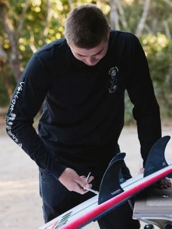 Volcom Surf Vitals Animal Long Sleeve Tee -Dannershop A3622202 BLK 100