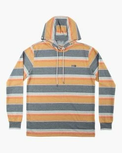 Salty Crew Horizons Dark Slate Hood Tech Tee -Dannershop Ae0 BVkA