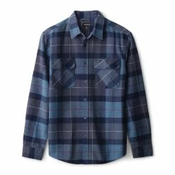 Brixton Bowery Men's Flannel -Dannershop BOWERY L S FLANNEL 01000 NVCBL 01