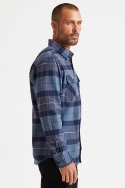 Brixton Bowery Men's Flannel -Dannershop BOWERY L S FLANNEL 01213 NVCBL 013