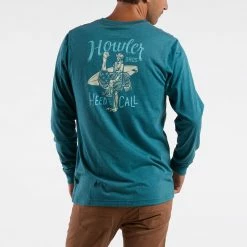 Howler Brothers Rodeo Ostrich Tee -Dannershop F20 LS Tee Rodeo Ostrich Petrol Back 800x800 crop center.progressive a5310e97 df1b 4491 9177 fe491400d92a