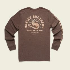 Howler Brothers Lazy Gators Longsleeve Tee -Dannershop F21 LS Tee Lazy Gators Espresso Flat Back