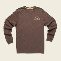 Howler Brothers Lazy Gators Longsleeve Tee -Dannershop F21 LS Tee Lazy Gators Espresso Flat Front