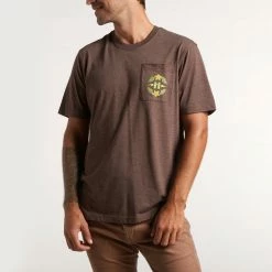 Howler Brothers La Republica Pocket T-Shirt -Dannershop F21 Pocket Tees La Republica Espresso Front