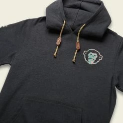 Howler Brothers Select Pullover Hoodie -Dannershop F21 SelectPullover Hoodie ElMonoWoodblock Charcoal Heather Angle