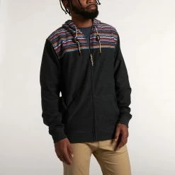 Howler Brothers Shaman Hoodie -Dannershop F21 Shaman Zip Hoodies Antique Black Jefe Jacquard Front 5bfffc40 a880 43f6 af9d f14af4c005e2