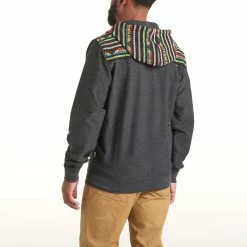 Howler Brothers Shaman Hoodie -Dannershop F22 Hoodies Shaman Antique Black Kwanti Jacquard Back