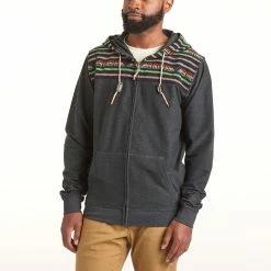 Howler Brothers Shaman Hoodie -Dannershop F22 Hoodies Shaman Antique Black Kwanti Jacquard Front