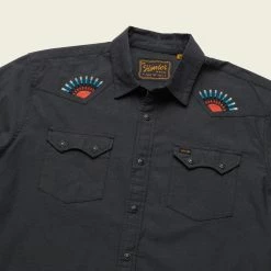 Howler Brothers Crosscut Deluxe Snapshirt -Dannershop F22 LS Shirts Crosscut Snapshirt Sunbeams Angle Front