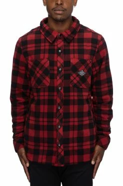 686 Sierra Men's Fleece -Dannershop MNS SIERRA FLEECE FLANNEL M1WLAY01 OXBLOOD PLAID 0482 2000X3000 300dpi