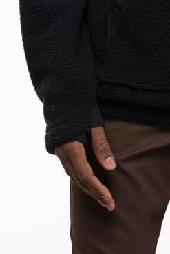 686 Men's Buttermilk Sherpa Hoody -Dannershop Mens BUTTERMILK SHERPA FLEECE HOODY BLACK 07