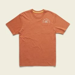 Howler Brothers Lazy Gators Pocket T-Shirt -Dannershop S22 Pocket Tee Lazy Gators Rust Flat Front