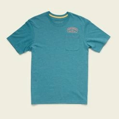 Howler Brothers Lightning Badge Pocket T-Shirt -Dannershop S22 Pocket Tee Lightning Badge Petrol Flat Front