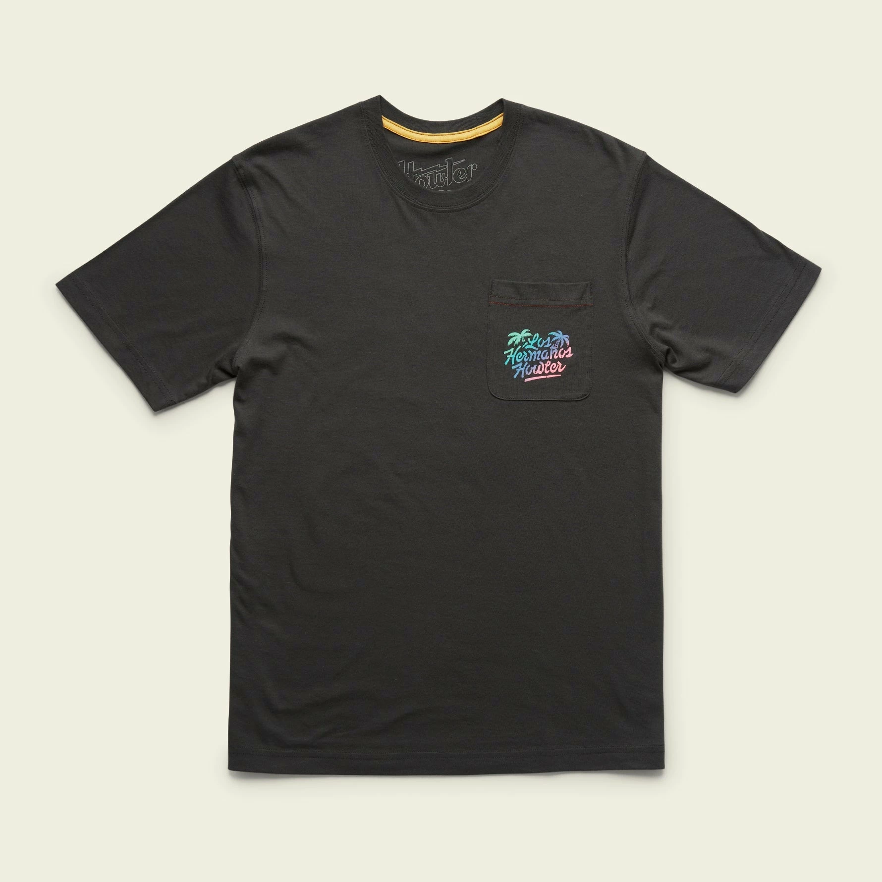 Howler Brothers Los Hermanos Fade Pocket T-Shirt Howler Brothers Los Hermanos Fade Pocket T-Shirt -Dannershop S22 Pocket Tee Los Hermanos Fade Antique Black Flat Front