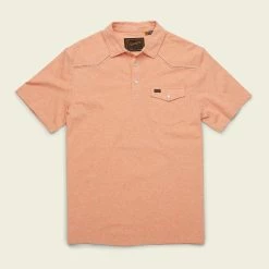 Howler Brothers Ranchero Polo -Dannershop S22 SS Shirts Ranchero Polo Peach Heather Flat