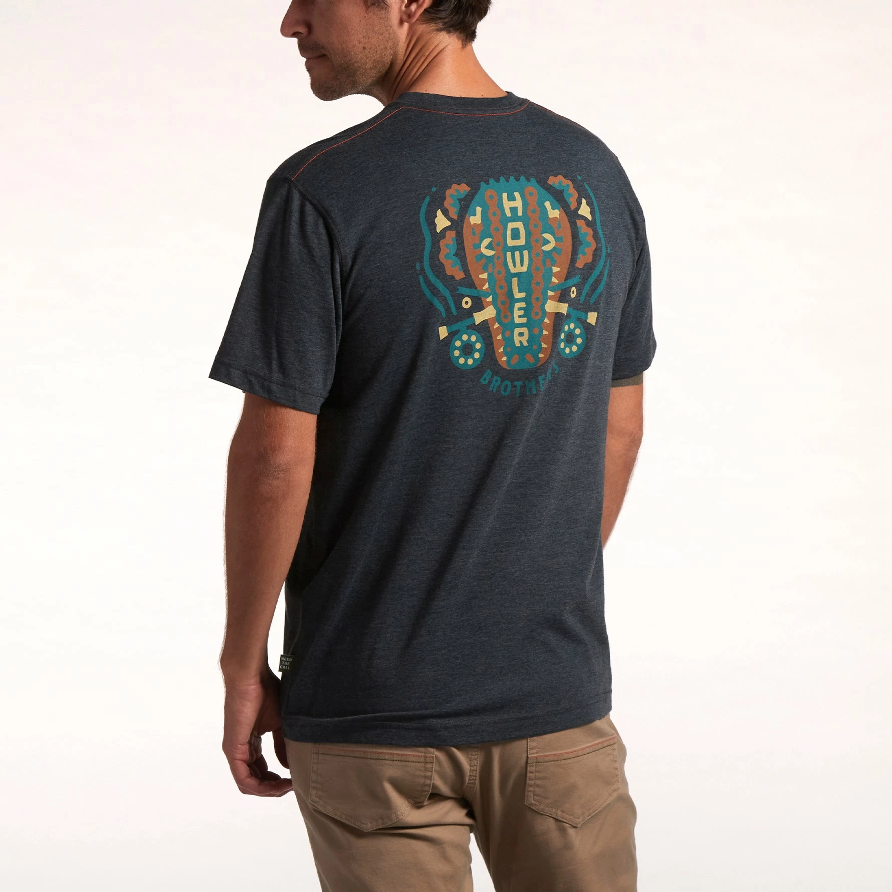 Howler Brothers Gator Chomp T-Shirt Howler Brothers Gator Chomp T-Shirt -Dannershop S22 Select Gator Chomp Charcoal Heather Back