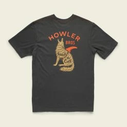 Howler Brothers Coyote Pocket T-Shirt -Dannershop S23 Pocket Tee Howler Coyote Antique Black Flat Back