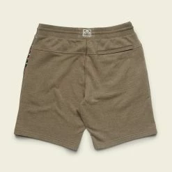 Howler Brothers Mellow Mono Sweatshorts -Dannershop S23 Shorts Mellow Mono Sweatshort Dusky Green Heather Flat Back