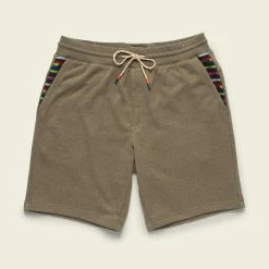 Howler Brothers Mellow Mono Sweatshorts -Dannershop S23 Shorts Mellow Mono Sweatshort Dusky Green Heather Flat Front