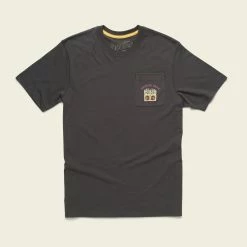 Howler Brothers Sound System Pocket T-Shirt -Dannershop SF21 Pocket Tee Sound System Antique Black Flat Front