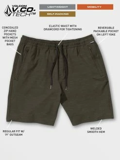 Volcom Wrecpack Hybrid Shorts 8 Volcom Wrecpack Hybrid Shorts -Dannershop WRECPACK SHORTS BLK TECH