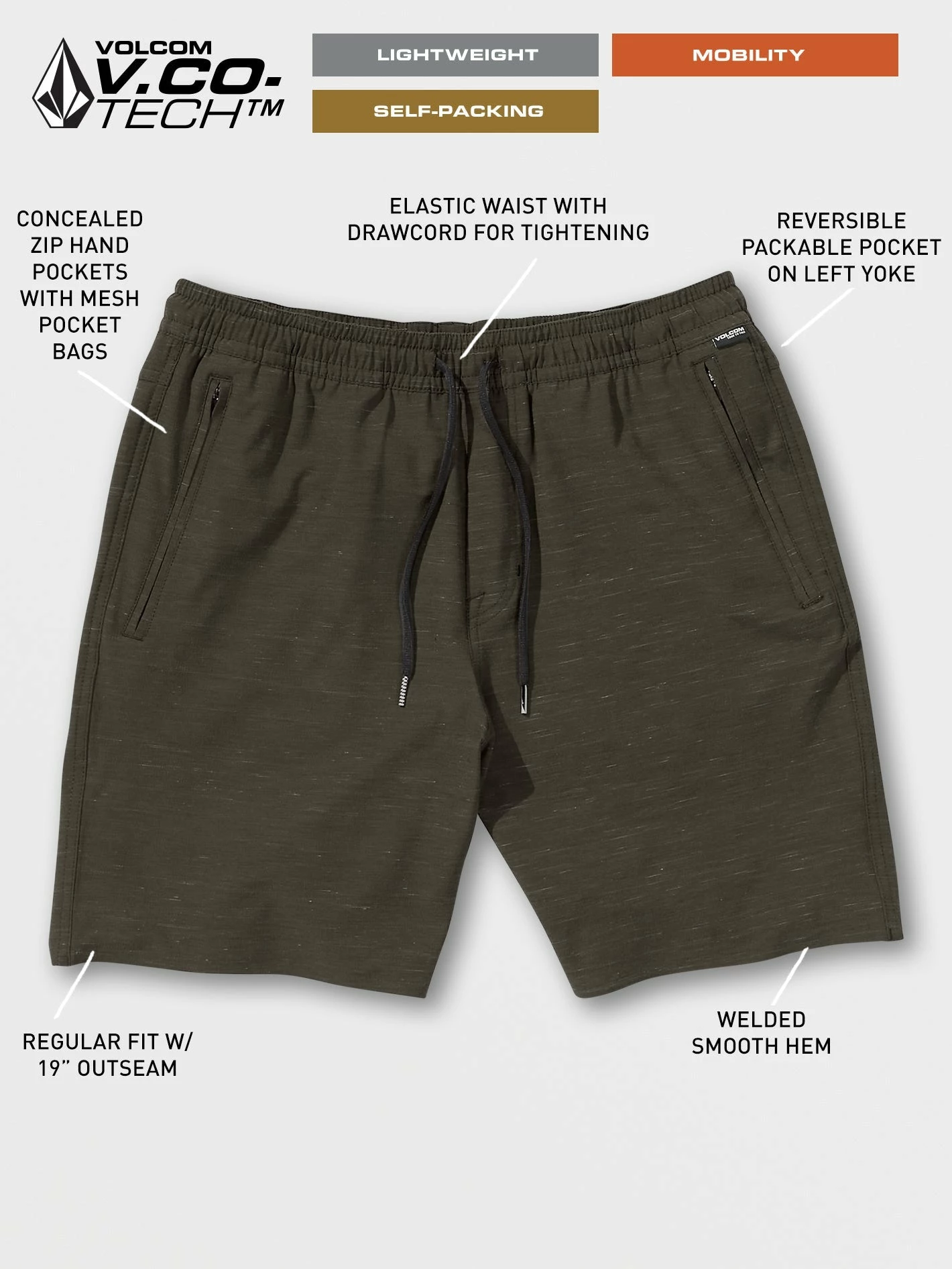 Volcom Wrecpack Hybrid Shorts 5 Volcom Wrecpack Hybrid Shorts - Image 3