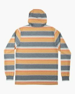 Salty Crew Horizons Dark Slate Hood Tech Tee -Dannershop aEWCHOrw