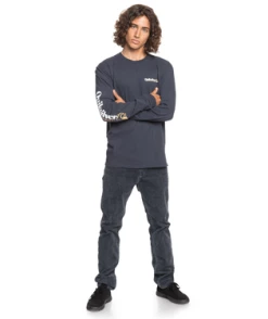 Quiksilver Check Yo Self Long Sleeve Tee -Dannershop aqyzt07149 quiksilver w byp0 frt9