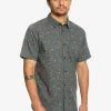 Quiksilver Mellow Fuzz Button Up Shirt -Dannershop eqywt04460 quiksilver w krd6 frt2