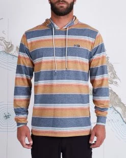 Salty Crew Horizons Dark Slate Hood Tech Tee